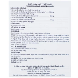 Viên uống hỗ trợ tốt cho não bộ Premium Omexxel Memory Health (60 viên)