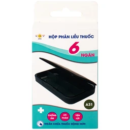 Hộp phân liều thuốc 6 ngăn A31 Duy Thành (màu xanh)
