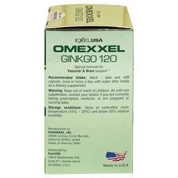 Viên uống hỗ trợ tăng tuần hoàn não, tốt cho tim mạch Omexxel Ginkgo 120 (60 viên)