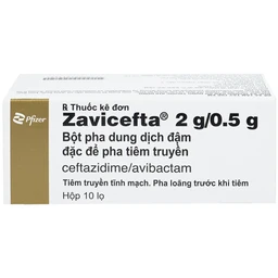 Thuốc Zavicefta 2g/0.5g Pfizer dùng trong nhiễm khuẩn ổ bụng, nhiễm trùng đường tiết niệu (10 lọ)