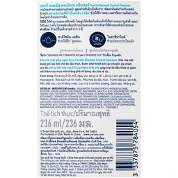 Sữa rửa mặt dành cho da dầu, mụn Cerave Blemish Control Cleanser 236ml