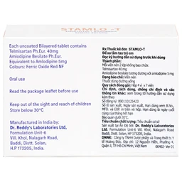 Thuốc Stamlo-T 40mg/5mg Dr.Reddy điều trị tăng huyết áp (4 vỉ x 7 viên)