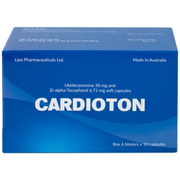 Thuốc Cardioton Lipa Pharma điều trị suy tim, tăng huyết áp, bổ sung năng lượng (6 vỉ x 10 viên) 