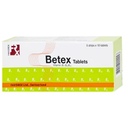 Thuốc Betex Favorex bổ sung vitamin B1, B6, B12 (5 vỉ x 10 viên)