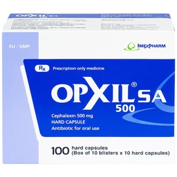 Thuốc OPXIL SA 500 Imexpharm điều trị các nhiễm khuẩn do các vi khuẩn nhạy cảm (10 vỉ x 10 viên)