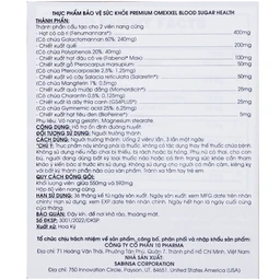 Viên uống hỗ trợ ổn định đường huyết Premium Omexxel Blood Sugar Health (60 viên)