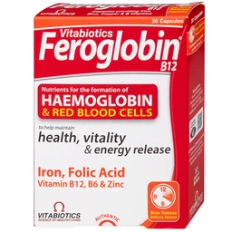 Viên uống hỗ trợ tăng khả năng tạo máu Vitabiotics Feroglobin B12 (30 viên)