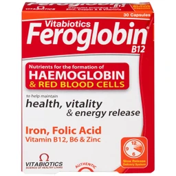 Viên uống hỗ trợ tăng khả năng tạo máu Vitabiotics Feroglobin B12 (30 viên)
