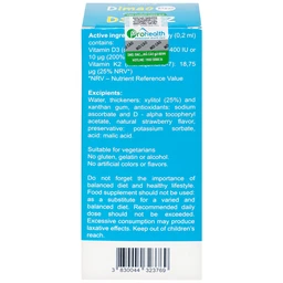 Chai xịt giúp tăng cường hấp thu canxi Dimao Pro Oral Spray D3 + K2 Valens (25ml)