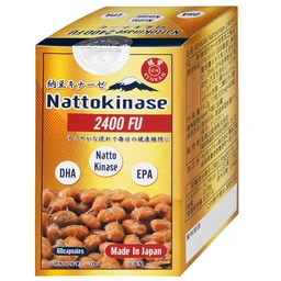 Viên uống giảm nguy cơ hình thành huyết khối, tăng cường lưu thông máu Nattokinase 2400FU KenKan (60 viên)