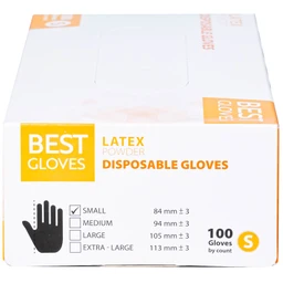 Găng tay y tế có bột, phủ Latex size S (100 cái) Powder Disposable 