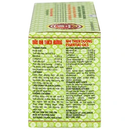 Dầu gió Nhị Thiên Đường 1.5ml (10 chai) dùng khi cảm mạo phong hàn, sổ mũi, chóng mặt, nhức đầu, say tàu xe