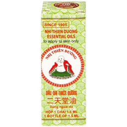 Dầu gió Nhị Thiên Đường 1.5ml (10 chai) dùng khi cảm mạo phong hàn, sổ mũi, chóng mặt, nhức đầu, say tàu xe