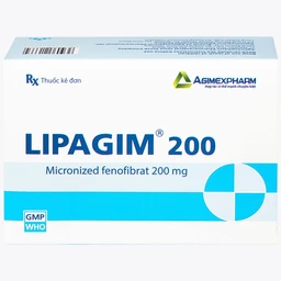 Thuốc Lipagim 200 Agimexpharm bổ sung cho chế độ ăn uống, điều trị tăng triglycerid máu (3 vỉ x 10 viên)