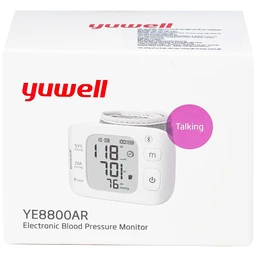 Máy đo huyết áp cổ tay Yuwell YE8800AR hỗ trợ đo huyết áp, cảnh báo đột quỵ