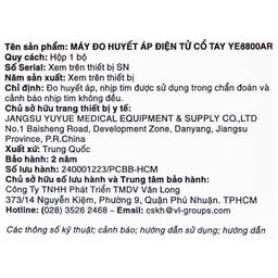 Máy đo huyết áp cổ tay Yuwell YE8800AR hỗ trợ đo huyết áp, cảnh báo đột quỵ