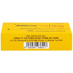 Thuốc Atimecox 15mg An Thiên giảm các dấu hiệu và triệu chứng của viêm xương khớp (3 vỉ x 10 viên)