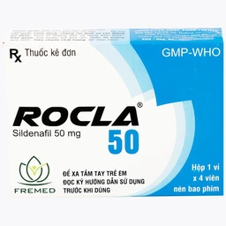 Thuốc Rocla 50 Fremed điều trị các tình trạng rối loạn cương dương (1 vỉ x 4 viên)