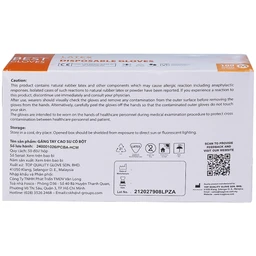 Găng tay y tế có bột, phủ Latex size M (100 cái) Powder Disposable