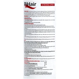 Xịt hỗ trợ ngăn ngừa rụng tóc và kích thích mọc tóc Rihair Strong spray Chai 185g