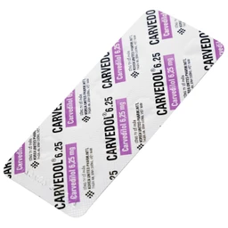 Thuốc Carvedol 6.25 United điều trị tăng huyết áp, bệnh mạch vành (10 vỉ x 10 viên)