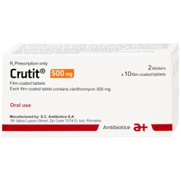 Thuốc Crutit 500mg S.C Antibiotice điều trị các bệnh nhiễm khuẩn do các vi khuẩn nhạy cảm (2 vỉ x 10 viên)