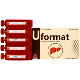 Thuốc Uformat 50mg CPC1HN điều trị xơ gan mật nguyên phát và giúp hoà tan sỏi mật (20 ống x 5ml)