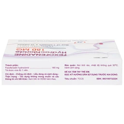 Thuốc Fexofenadine Hydrochloride 180mg An Thiên điều trị viêm mũi dị ứng theo mùa (3 vỉ x 10 viên)