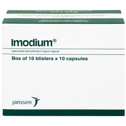 Thuốc Imodium 2mg Janssen điều trị tiêu chảy cấp tính (10 vỉ x 10 viên)