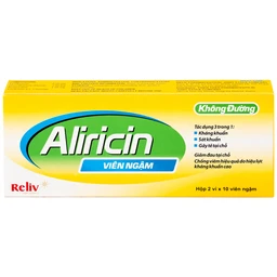 Thuốc Aricicin Reliv điều trị viêm họng, viêm amidan, viêm miệng, viêm hầu (2 vỉ x 10 viên)