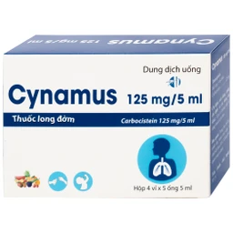 Dung dịch uống Cynamus 125mg/5ml CPC1HN dùng khi ho có đàm, tăng tiết nhiều đàm (4 vỉ x 5 ống)