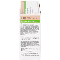 Thuốc bột hít phân liều Trelegy Ellipta GSK điều trị bệnh phổi tắc nghẽn mãn tính (30 liều hít)