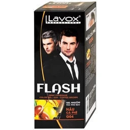 Gội phủ bạc Flash Lavox màu nâu cà phê G04 (150ml)