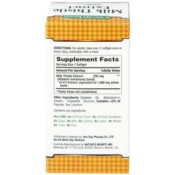 Viên uống hỗ trợ tăng cường chức năng gan, bảo vệ gan Milk Thistle Nature's Bounty (50 viên)