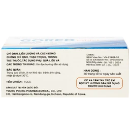 Thuốc Gored 50mg Young Poong điều trị hội chứng đốt sống cổ, viêm quanh khớp vai (10 vỉ x 10 viên)