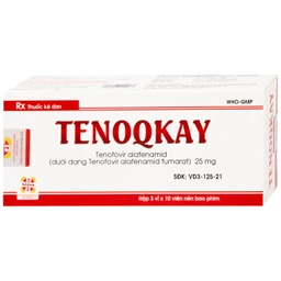 Thuốc Tenoqkay 25mg Phương Đông điều trị bệnh viêm gan siêu vi B mạn tính (3 vỉ x 10 viên)