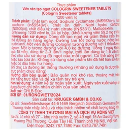 Đường Ăn Kiêng Cologrin Kruger (1200 viên)