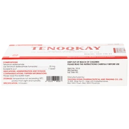 Thuốc Tenoqkay 25mg Phương Đông điều trị bệnh viêm gan siêu vi B mạn tính (3 vỉ x 10 viên)
