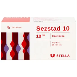 Thuốc Sezstad 10 Stella điều trị tăng cholesterol máu nguyên phát (6 vỉ x 10 viên)