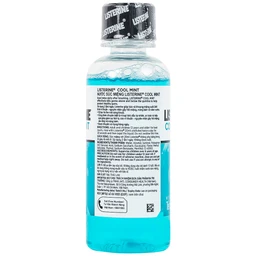 Nước súc miệng Listerine Cool Mint bảo vệ khoang miệng suốt 24h khỏi vi khuẩn hôi miệng, mảng bám, viêm mướu (100ml)