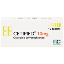 Thuốc Cetimed 10mg Medochemie điều trị triệu chứng viêm mũi dị ứng (1 vỉ x 10 viên)