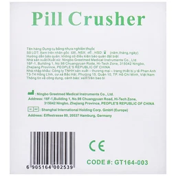 Dụng cụ nghiền thuốc Greetmed giúp nghiền thuốc đơn giản, nhanh chóng 