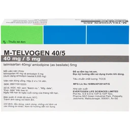 Thuốc M-Telvogen 40/5mg Evertogen điều trị tăng huyết áp (2 vỉ x 14 viên)