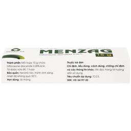 Thuốc mỡ bôi da Menzag 0.05% Medbolide giảm tình trạng viêm và ngứa của bệnh da liễu