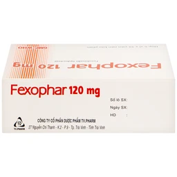 Thuốc Fexophar 120mg TV.Pharm điều trị triệu chứng viêm mũi dị ứng, sổ mũi, hắt hơi, dị ứng da (5 vỉ x 10 viên)