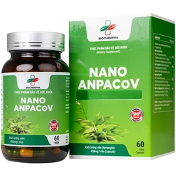 Viên uống giảm ho, giảm đờm, đau rát họng, viêm phế quản Nano Anpacov Biochempha (60 viên)