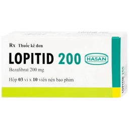 Thuốc Lopitid 200 Hasan điều trị tăng triglycerid máu nặng (3 vỉ x 10 viên)