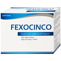 Thuốc Fexocinco 6mg Hà Nam điều trị triệu chứng viêm mũi dị ứng và mày đay mạn tính (20 ống x 10ml)
