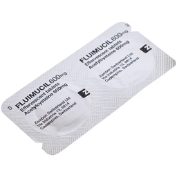 Thuốc Fluimucil 600mg Zambon điều trị bệnh hô hấp kèm tăng tiết đờm nhày (5 vỉ x 2 viên)