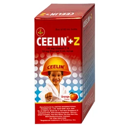 Siro Ceelin + Z United phòng ngừa và điều trị thiếu vitamin C hoặc thiếu kẽm (60ml)